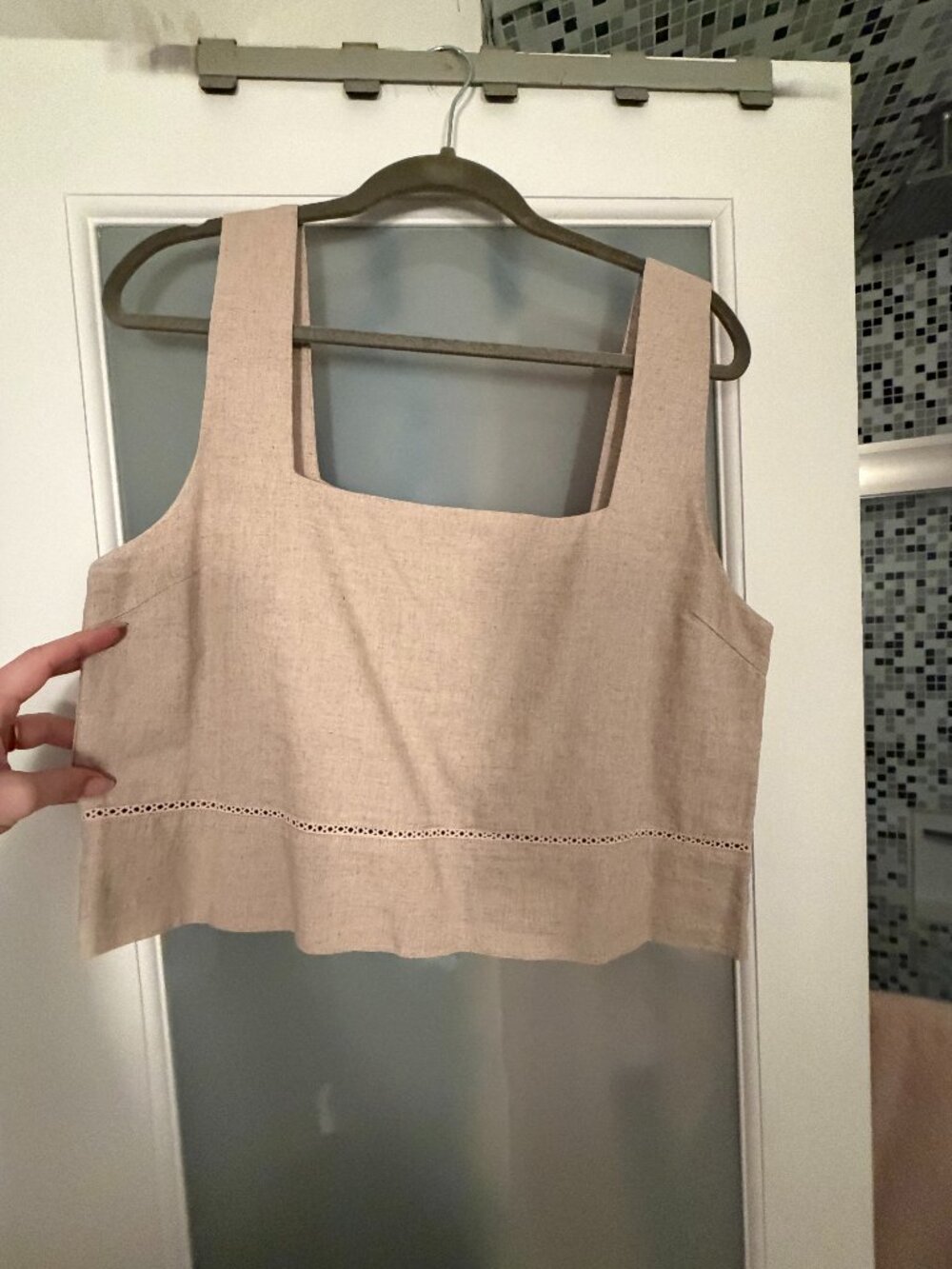 Carbon38 Linen Crop Top